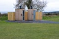 Wooden eco toilet at a country park Royalty Free Stock Photo