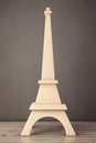 Wooden Eiffel Tower Statue. 3d Rendering