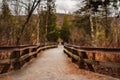 Wooden elevated walkway