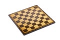 Wooden empty chessboard isolated