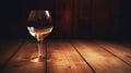 wooden empty wine glass Royalty Free Stock Photo