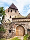 Wooden entrance gate of Tocnik medieval castle in Central Bohemia, Czech Republic Royalty Free Stock Photo