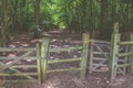 Wooden entry gate to Banstead woods