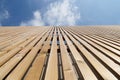 wooden facade modern perspective