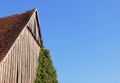 Wooden facade of an old barn