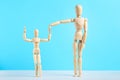 Wooden family figures Royalty Free Stock Photo