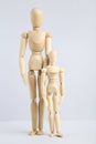 Wooden family figures Royalty Free Stock Photo