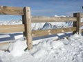 Wooden fance in Alps