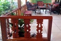 The wooden fancy of the terrace