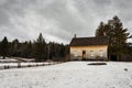 Wooden Farmhouse in Winter - John Brown Farm State Historic Site