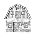 Wooden farming barn