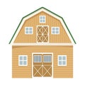 Wooden farming barn