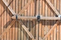 Wooden fence. a barrier, railing, or other upright structure, ty