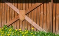 Wooden fence. a barrier, railing, or other upright structure, ty