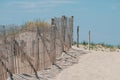 Wooden fence on the beach, Cape Cod Royalty Free Stock Photo