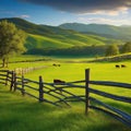 wooden fence corral for livestock