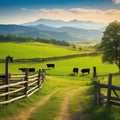 wooden fence corral for livestock