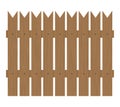 Wooden fence design. Rural fencing board construction in flat style. Enclosing planks, yards barrier. Farm or rural Royalty Free Stock Photo