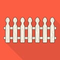 A wooden fence. A different fence single icon in flat style vector symbol stock illustration web.