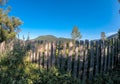 Wooden fence in the village in Georgia Royalty Free Stock Photo