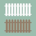 Wooden fence illustration. Farm wood wall yard, cartoon garden. Timber gate background pattern Royalty Free Stock Photo