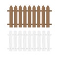 Wooden fence illustration. Farm wood wall yard, cartoon garden. Timber gate background pattern Royalty Free Stock Photo