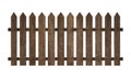 Wooden fence isolated on white background. Clipping path include in this image Royalty Free Stock Photo