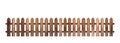 Wooden fence isolated on white background. Clipping path include in this image Royalty Free Stock Photo