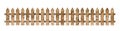 Wooden fence isolated on white background. Clipping path include in this image Royalty Free Stock Photo