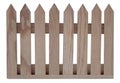 Wooden fence panel isolated on white. Royalty Free Stock Photo