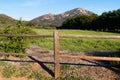 Wooden Fence In Poway, California with Iron Mountain Royalty Free Stock Photo