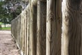 Wooden fence in prespective