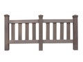 Wooden fence at ranch isolated over white Royalty Free Stock Photo