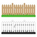 Wooden fence set.