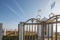 Wooden fence of a small Greek Orthodox hermitage in the middle of nowhere Royalty Free Stock Photo