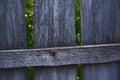 Wooden fence in the village in the garden