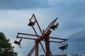 The wooden Ferris wheel at Windtime Khao kho , Phetchabun. Royalty Free Stock Photo