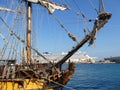 Wooden figurehead of tall ship frigate