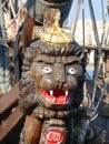 Wooden figurehead of tall ship frigate