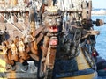 Wooden figurehead of tall ship frigate