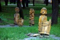 Wooden figures from fairy tales Royalty Free Stock Photo