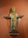 Wooden figurine of Nicholas the Wonderworker in Ipatiev Monastery, Kostroma town, Russia
