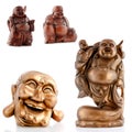 Wooden figurines, decorative figurines, buddha, monk