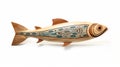Wooden Fish By Bob Carpenter: Precisionist Native American Inspired Digital Illustration