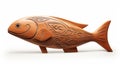 Ornate Wooden Fish Carved With Tribal Designs - Cinema4d Maori Art