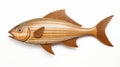 Wooden Fish Sculpture: A Detailed Realism In Precisionist Style