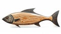 Wooden Fish Sculpture: Photorealistic Renderings Of A Carved Wood Fish