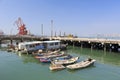 Wooden fishboat in fisheries harbour