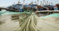 Wooden Fishing Boats Congested At The Fishing Village in Da Nang