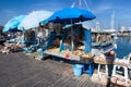 Wooden fishing boats in Greece Royalty Free Stock Photo